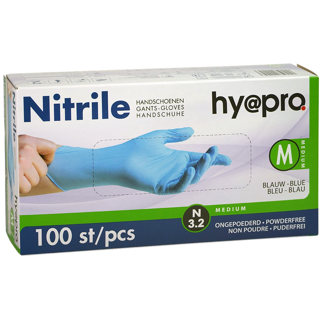 Gloves  Nitril M BLUE unpowdered