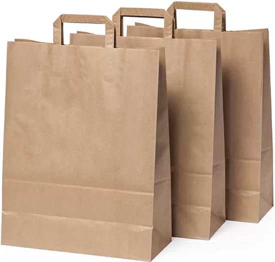 Paptas Middel Bruin 26x17x27cm REC 250st