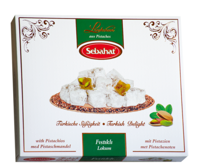 Lokum Pistache/Hazelnoot  pak 360gr  SEBAHAT