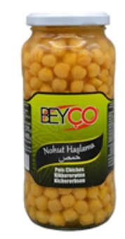 [LAST-9996] Gekookte Kikkererwten  pot 570gram  BEYCO