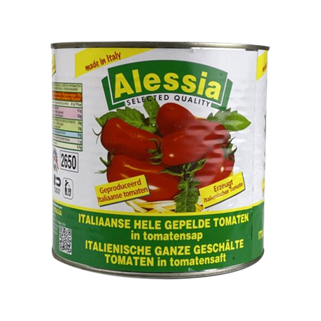 [MF-10003] Gepelde tomaten  blik 2650  ALESSIA