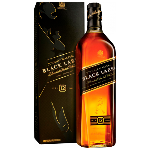 Johnnie Walker  Black Label  fles 1L