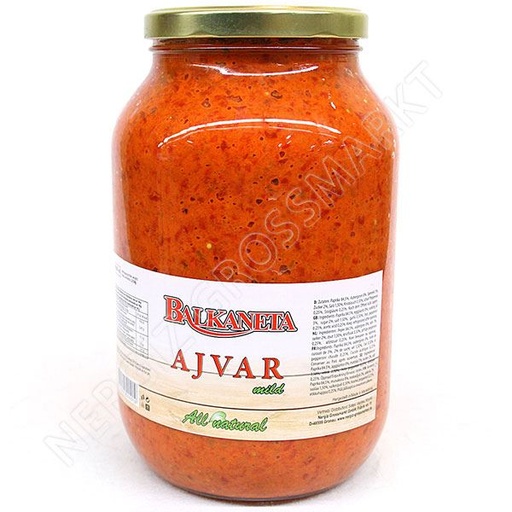 [NRGZ-12094] Ajvar 2500ml mild Glass (Balkanetta)