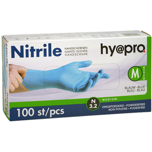 Gloves  Nitril M BLUE unpowdered
