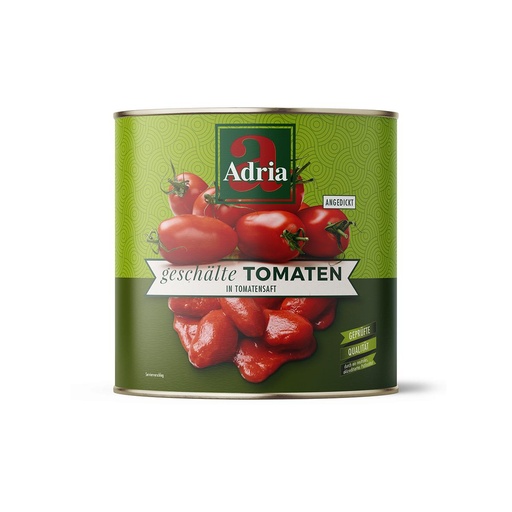 [MF-10001] Gepelde tomaten blik 2650ml  ADRIA