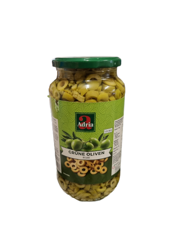 [MF-10255] Olijven Groen gesneden glas 935ml  Adria