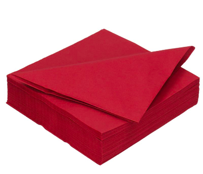 [IMPACK] Servetten Bordeaux 3laags 40x40cm  doos 1000st
