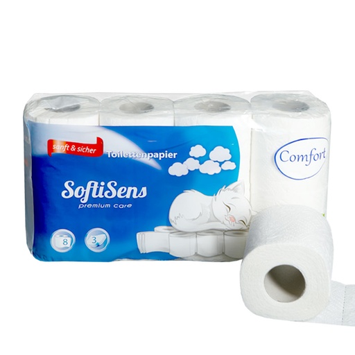 [TP2LPEAR8] Wc Toilet papier pak 8 rollen   SoftiSens