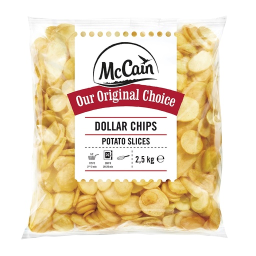 [MC-561100] Dollar Chips  doos 4x2,5kg  Mc Cain